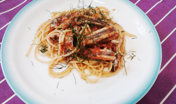 Spaghetti al tris di pesce azzurro