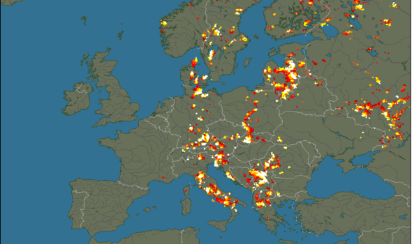 Blitzortung: fulmini in tempo reale